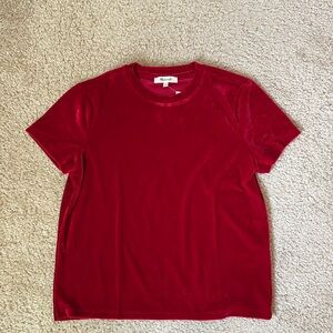 Brand new - Madewell - Velvet Short Sleeve Tee - red